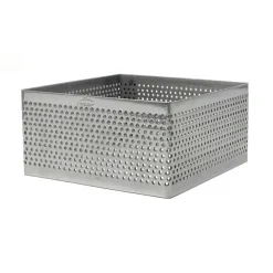 Aro cuadrado perforado 7 x 3.5 Cms