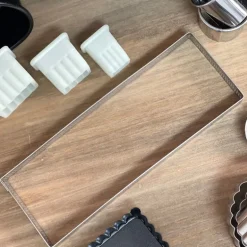 Aro para tarta rectangular perforado 20 Cms