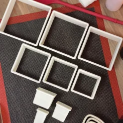 Cortapastas profesional cuadrado liso (9 uds)