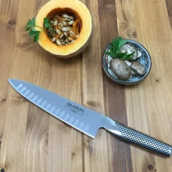 Cuchillo cebollero global 20 cms hoja alveolada G-77