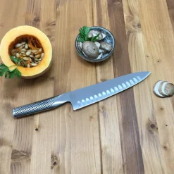 Cuchillo cebollero global 20 cms hoja alveolada G-77