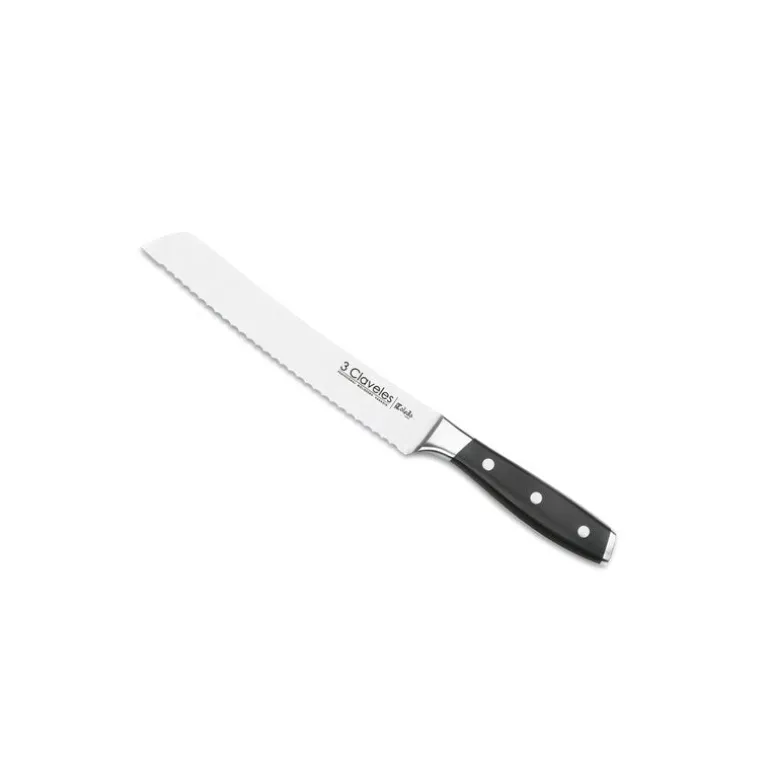 Cuchillo de pan 20 cms 3 claveles Toledo