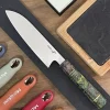 Cuchillo Santoku Inari Damascus Abedul