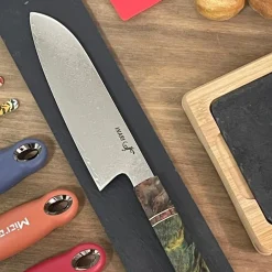 Cuchillo Santoku Inari Damascus Abedul