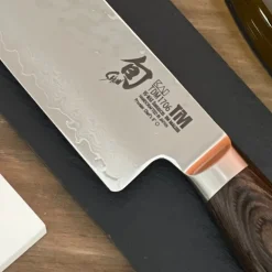 Cuchillo shun premier cebollero y funda de madera