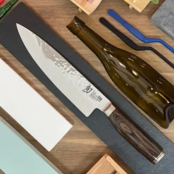 Cuchillo shun premier cebollero y funda de madera
