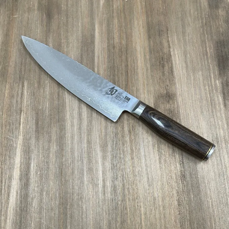 Cuchillo shun premier cebollero y funda de madera