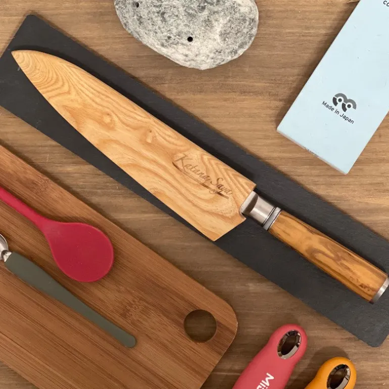 Katana Saya Cuchillo Chef 20 cms acero damasco 67 capas