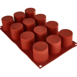 Molde silicona forma cilindro 12 cavidades