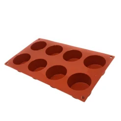 Molde silicona forma cilindro 8 cavidades
