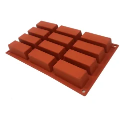 Molde silicona forma financier 12 cavidades