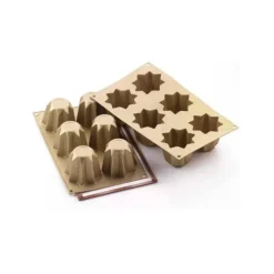 Molde silicona forma mini pandoro 6 cavidades