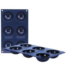Molde silicona forma semiesfera 6 cavidades