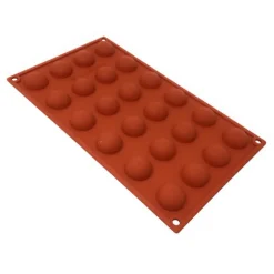 Molde silicona forma semiesfera 24 cavidades
