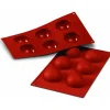 Molde silicona semiesfera 6 cavidades