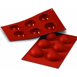 Molde silicona semiesfera 6 cavidades
