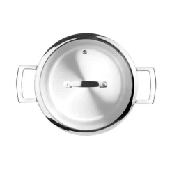 Olla tricapa con tapa de Cristal