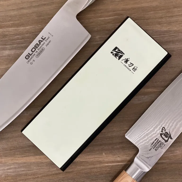 Piedra para afilar cuchillos doble 1000 y 3000 granos