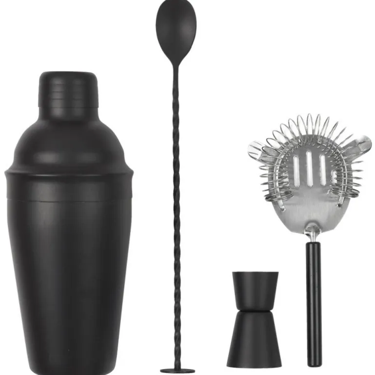 Set de cocteleria 4 Piezas color negro